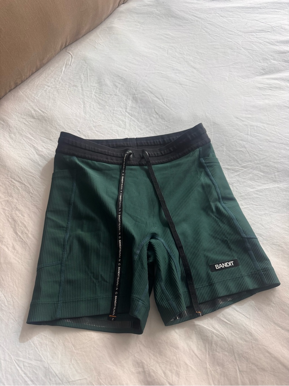 Bandit Women’s Forest Green Athletic Shorts with Black Waistband